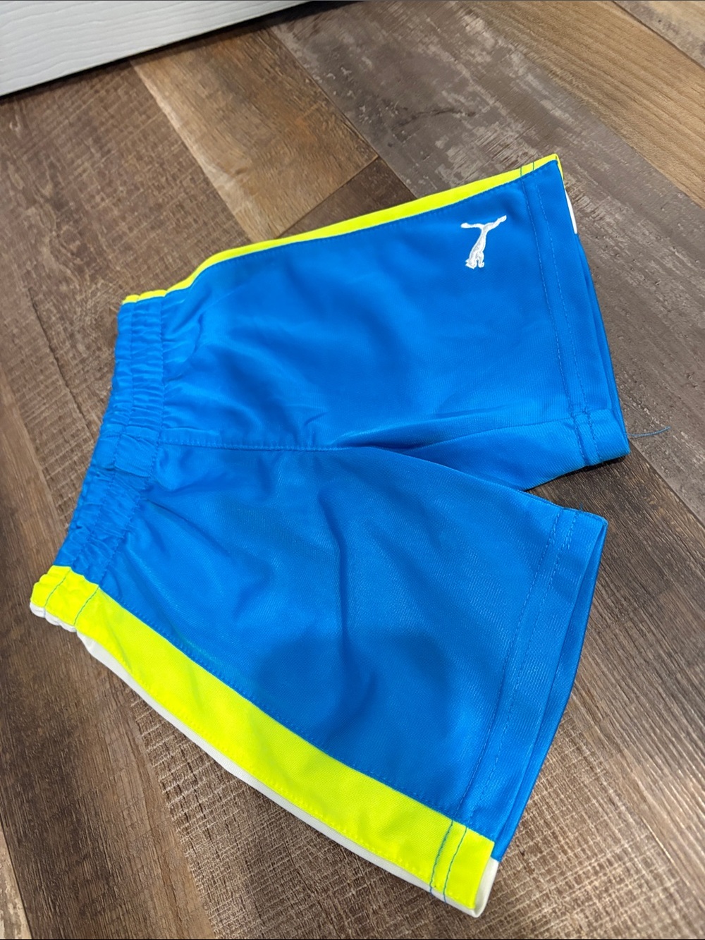 Puma Blue Shorts with Neon Yellow Trim